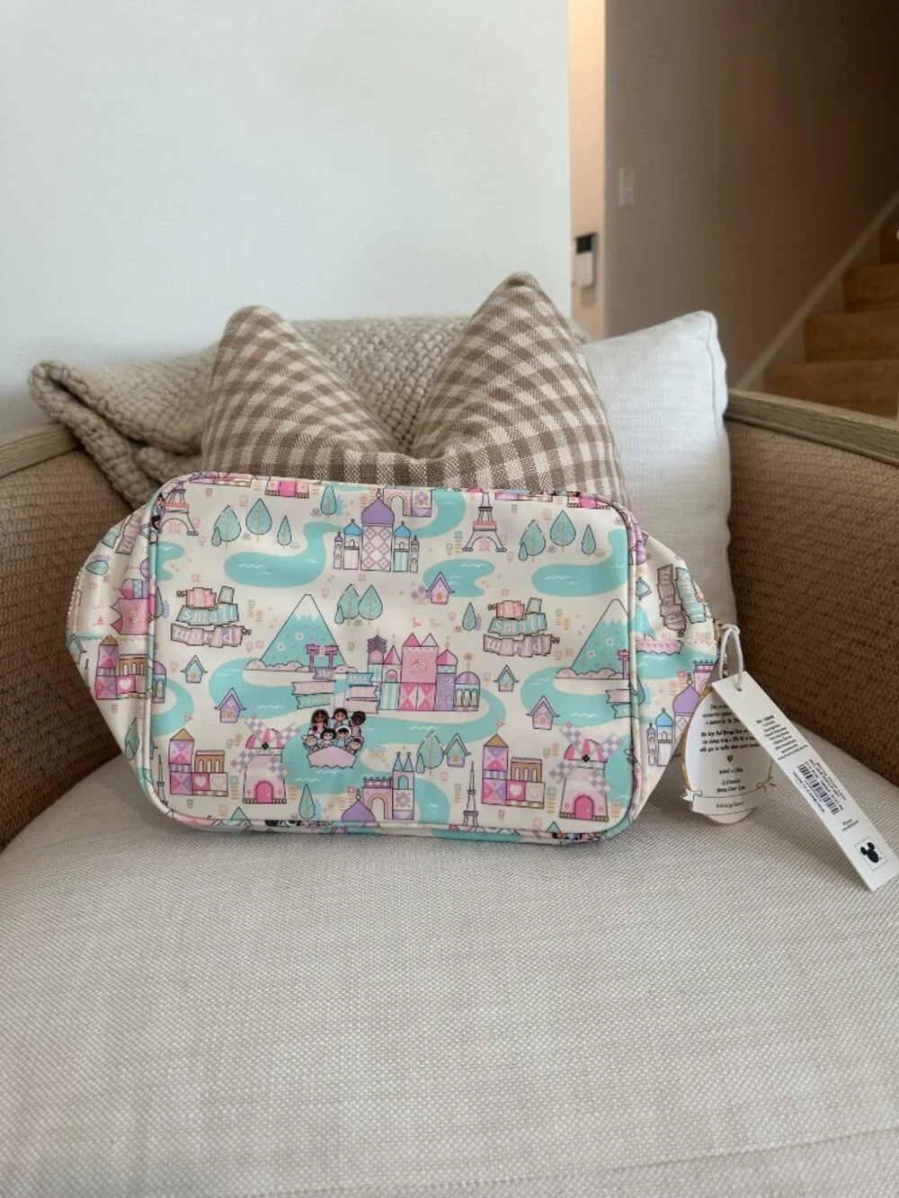 DISNEY Parks Stoney Clover It's A Small World Large Pouch Bag NWT